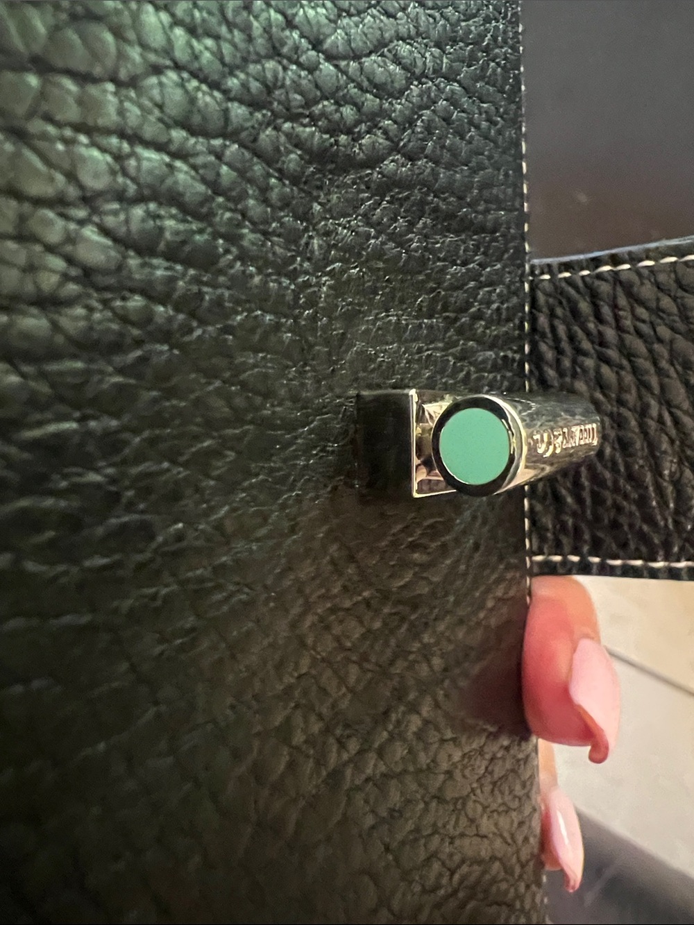 Tiffany & Co. Black Pebbled Leather Continental Wallet Tiffany Blue Interior - Picture 16 of 16